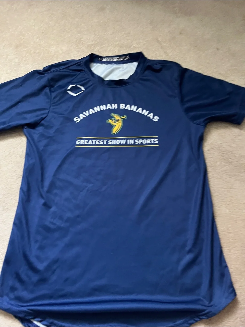 Savannah Bananas Navy Short Sleeve Tee - Team Logo- Great condition! - Picture 1 of 3